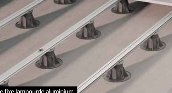 Plots hybride réglable autonivelant pour lambourde aluminium