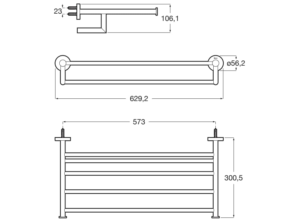 Porte serviettes HOTEL ROUND Roca