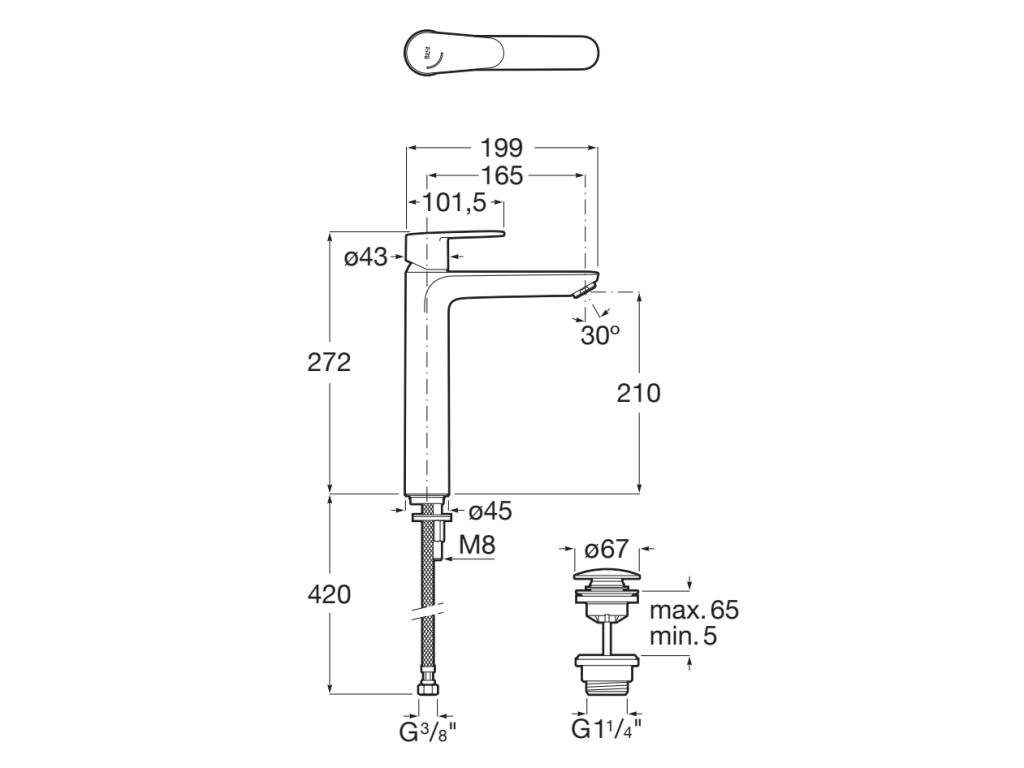 Robinet lavabo VICTORIA XL Roca