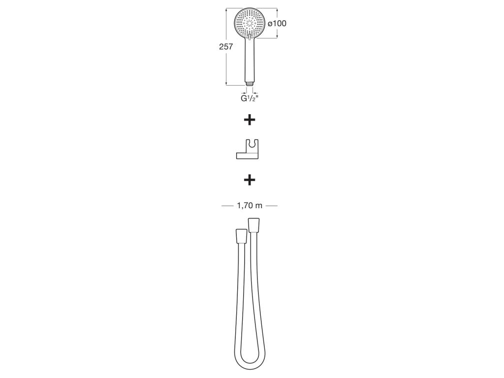 Set de douche STELLA 100/1 Roca